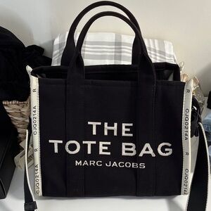 Marc Jacobs Black Canvas Tote Bag